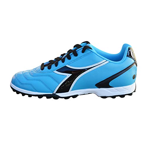 Diadora Women's Capitano TF Turf Soccer Shoes (7.5 Wide, Columbia Blue/Black)