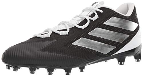 adidas Men's Freak Carbon Low Football Shoe, Black/Silver Metallic/Black, 10.5 M US