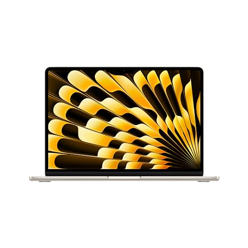 Apple 2024 MacBook Air M3チップ搭載13インチノートブック: 13.6インチLiquid Retina ディスプレイ, 8GB ユニファイドメモリ, 256GB SSD ストレージ, バッ クライトキーボード, 1080p FaceTime HD カメラ, Touch ID。iPhone や iPad との連係 機能, スターライト