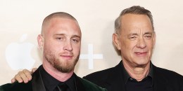 Tom Hanks with his son Chet on the red carpet