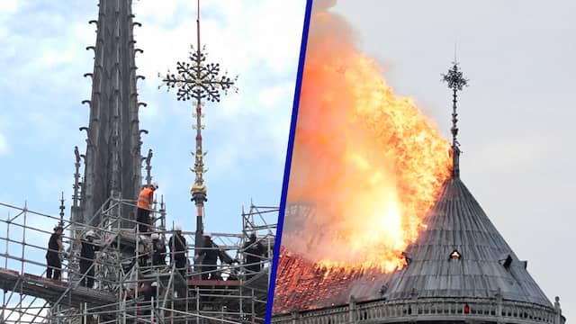 Kruis dat verwoestende brand Notre-Dame overleefde weer terug