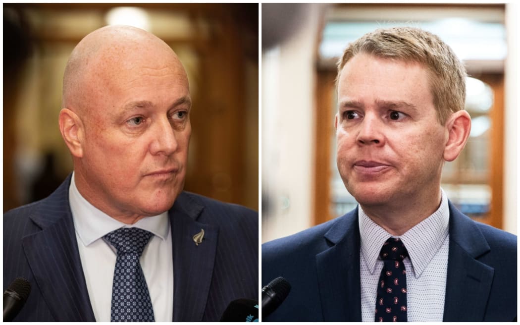 Prime Minister Christopher Luxon and Labour Party leader Chris Hipkins.