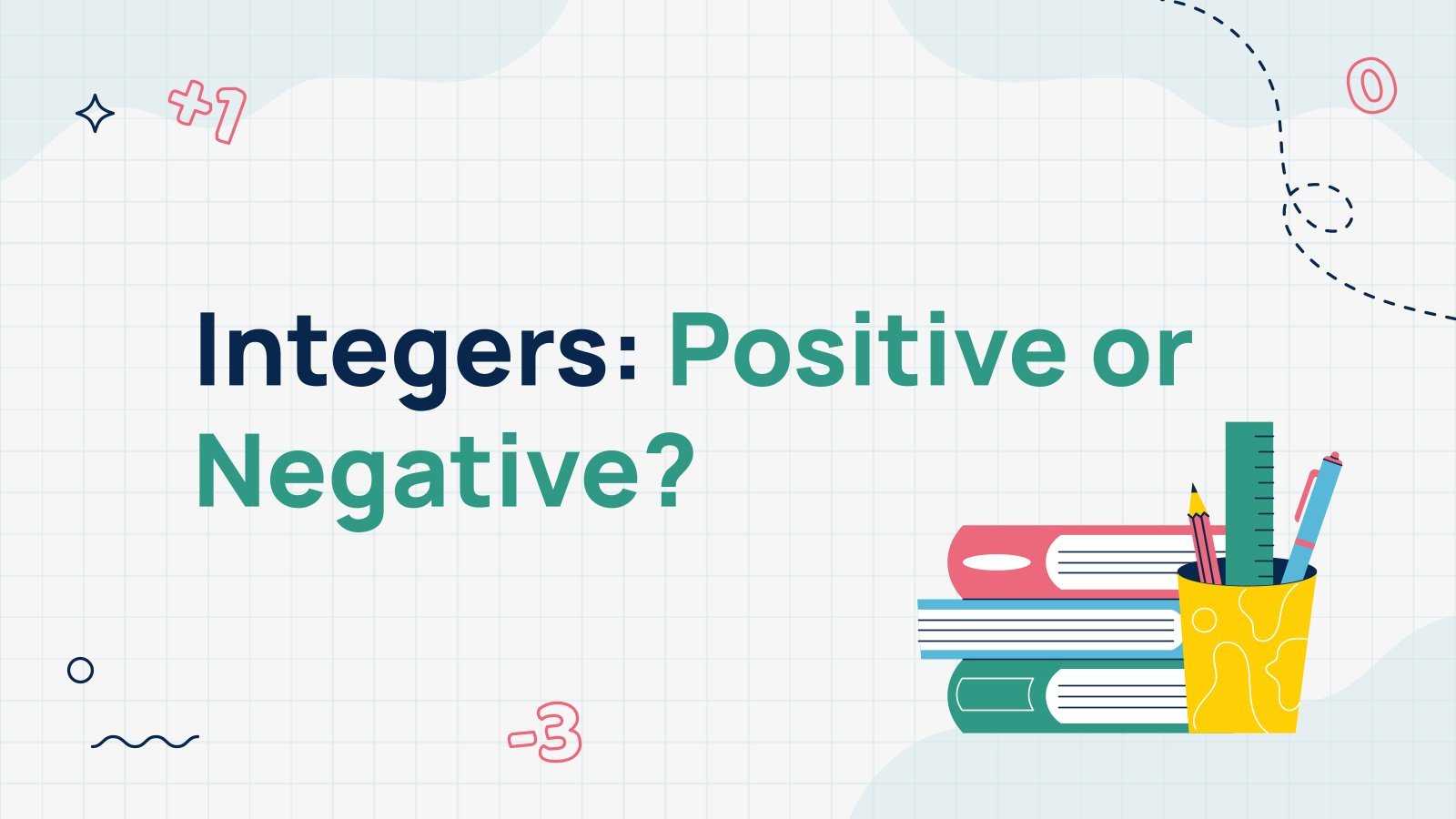 Integers: Positive or Negative? presentation template 