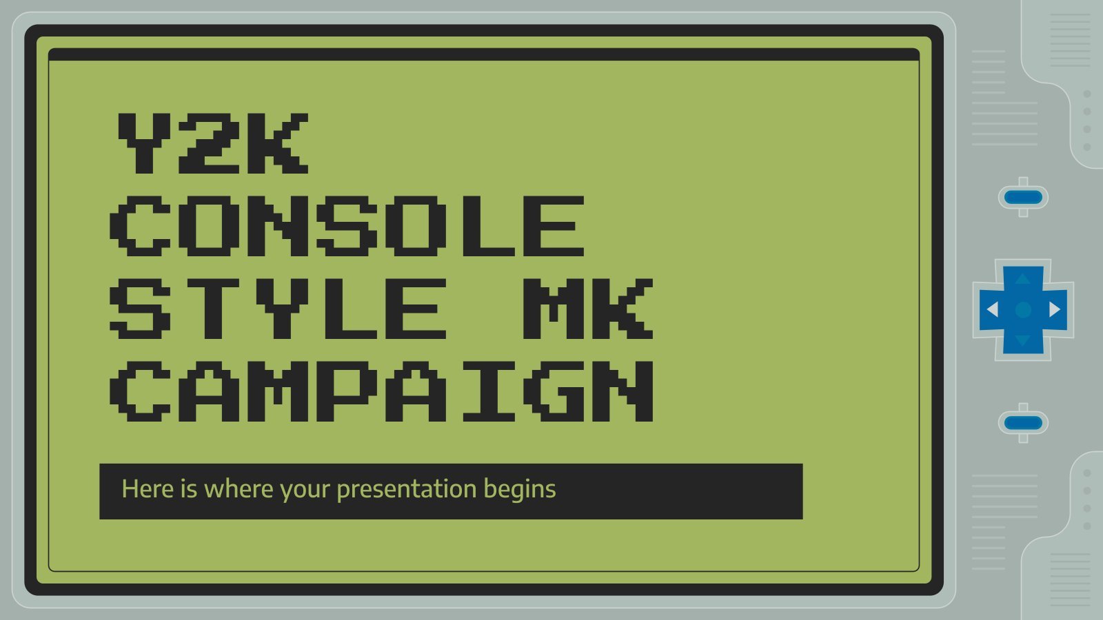 Y2K Console Style MK Campaign presentation template 