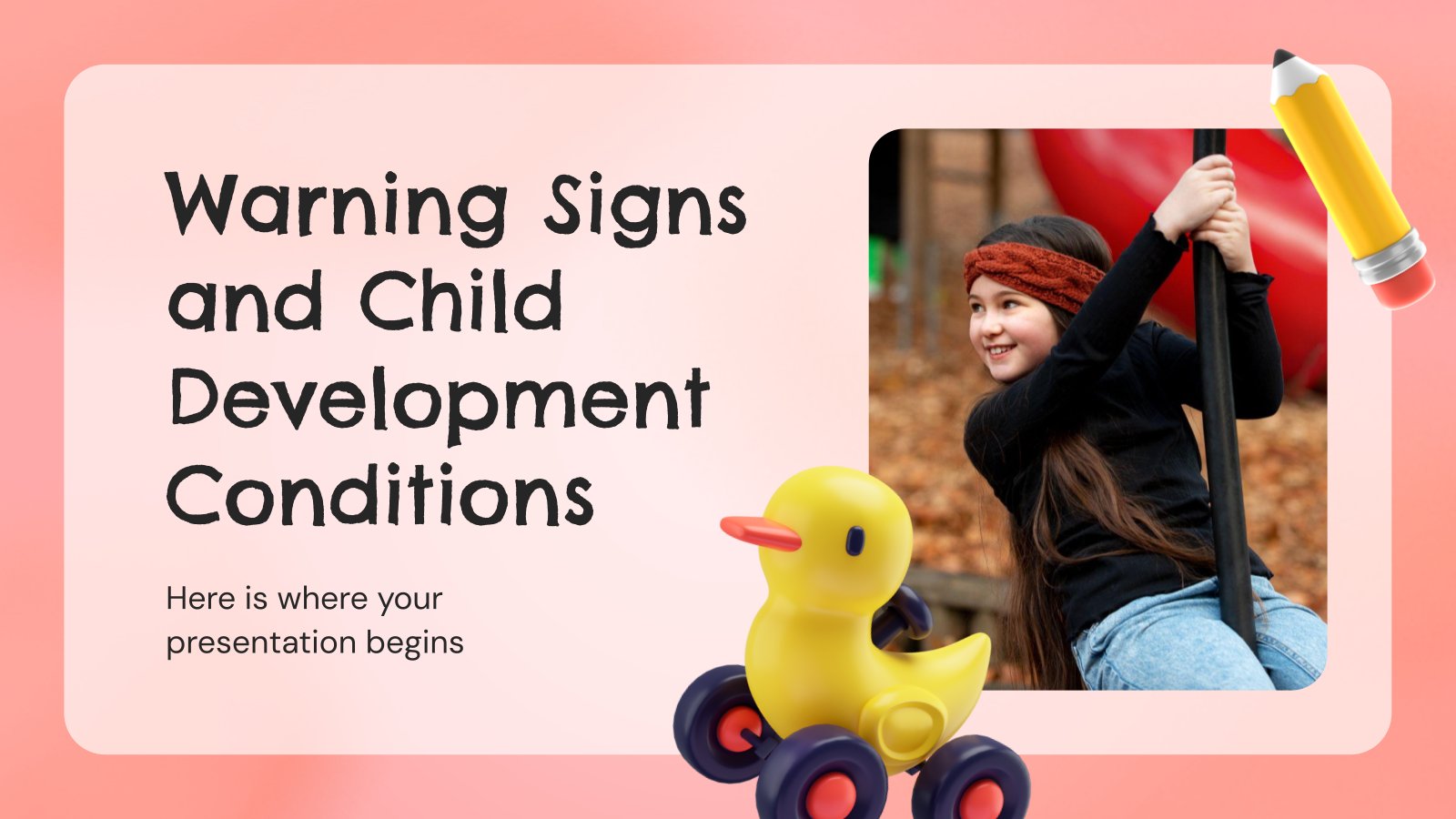 Warning Signs and Child Development Conditions presentation template 