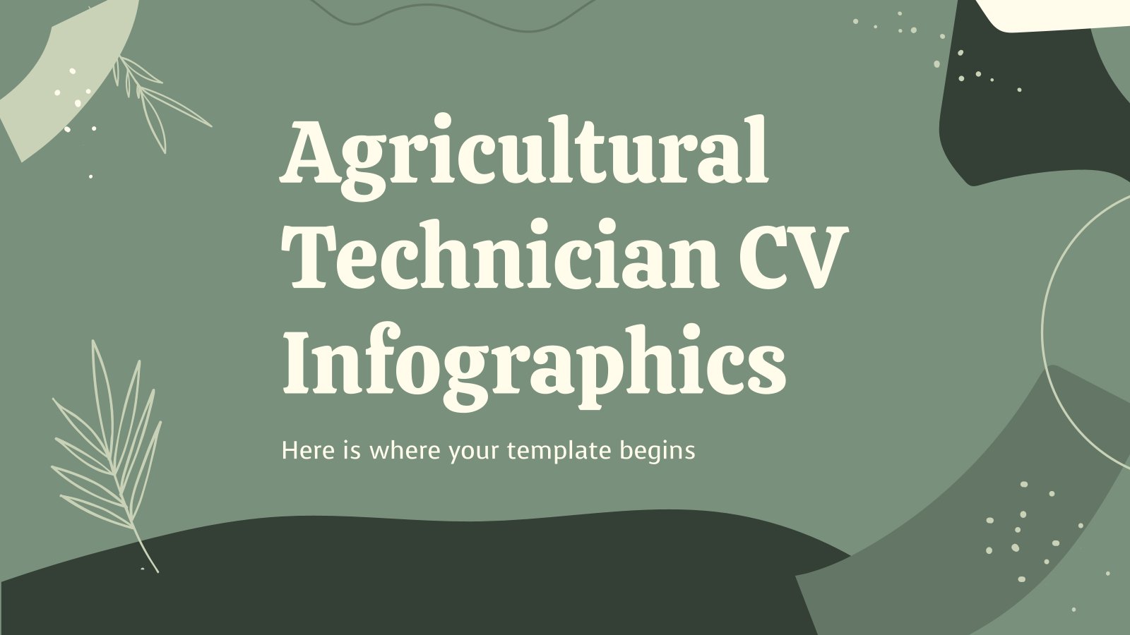 Agricultural Technician CV Infographics presentation template 