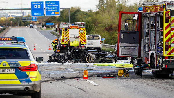 Tödlicher Unfall: Einsatz an der Unfallstelle auf der A66