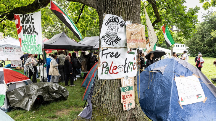 Propalästinensisches Protestcamp an der Goethe Universität in Frankfurt