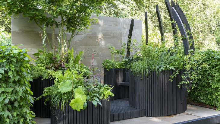 Mit ihrem Container-Garten Sanctum hat die deutsche Designerin Sonja Kalkschmidt in London Eindruck gemacht.