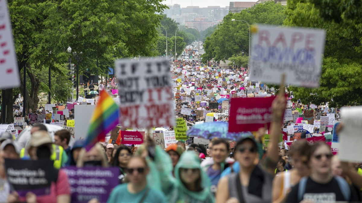 Protest von Abtreibungsbefürwortern 2022 in Washington
