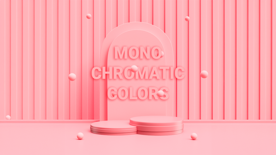 Monochromatic colors in graphic design