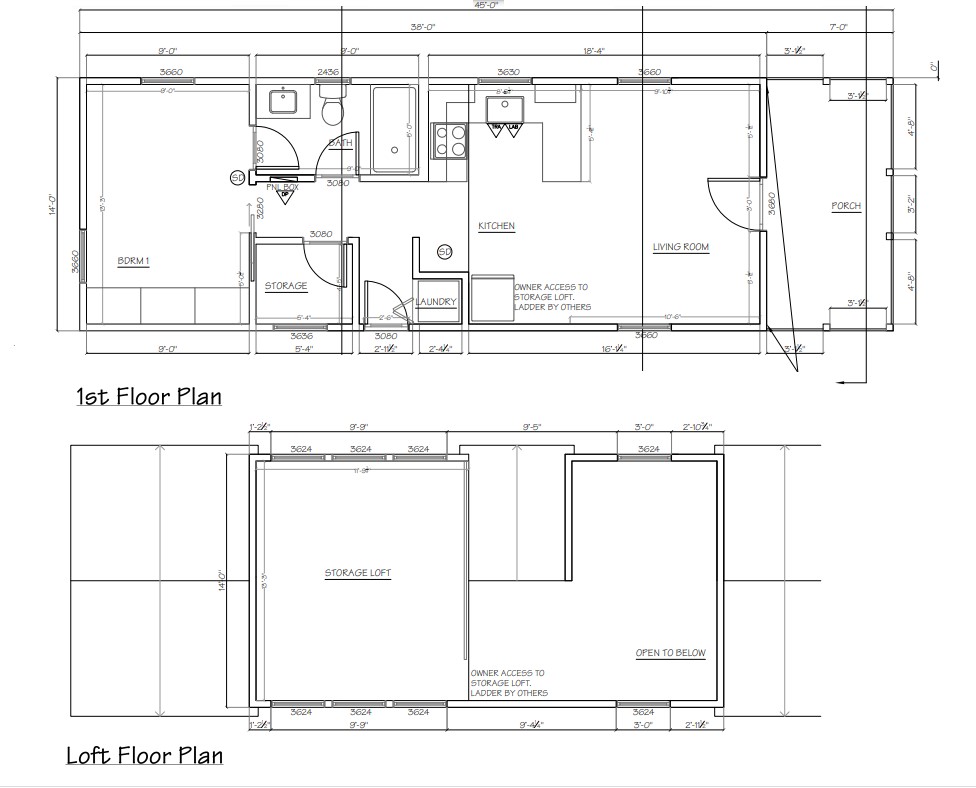 The Harvest Modular Tiny Home Floor Plan