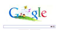 <p>Dia das Crianças é celebrado pelo Google em sua página inicial</p>  Foto: Reprodução