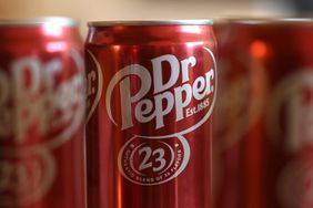 In this photo illustration, cans of Dr. Pepper soda are displayed on June 03, 2024 in San Anselmo, California