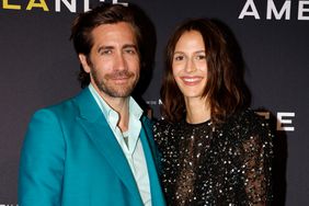 Jake Gyllenhaal and Jeanne Cadieu attend the Paris premiere Of "AMBULANCE" on March 20, 2022 in Paris, France. 