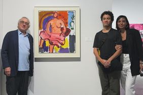 Robert De Niro Spends Time with Daughter Drena and Son Julian at Art Basel Miami Beach