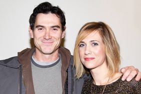 Billy Crudup and Kristen Wiig pose backstage at LAByrinth Theater Company's 6th Annual Gala Benefit at St. Paul The Apostle Church on December 7, 2009 in New York City.