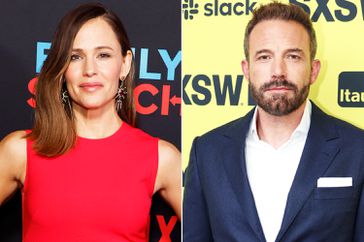 Jennifer Garner attends the premiere of Netflix's "Family Switch" at AMC The Grove 14 on November 29, 2023 in Los Angeles, California.; Ben Affleck attends the world premiere of "Air" at the Paramount Theatre during the 2023 SXSW Conference And Festival on March 18, 2023 in Austin, Texas.