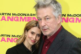 NEW YORK, NEW YORK - APRIL 21: Hilaria Baldwin and Alec Baldwin pose at the opening night of the new play "Hangmen" on Broadway at The Golden Theatre on April 21, 2022 in New York City. (Photo by Bruce Glikas/WireImage)