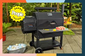 The Yoder Smokers Pellet Grill outdoors
