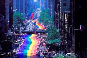 The 25th anniversary of revolt homosexual of Stonewall, bar gay at Greenwich city In New York, United States On June 26, 1994-