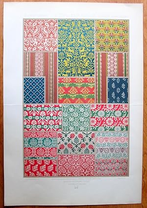 Bild des Verkufers fr Antique Lithograph. Fourteenth to Seventeenth Fabrics. zum Verkauf von Ken Jackson