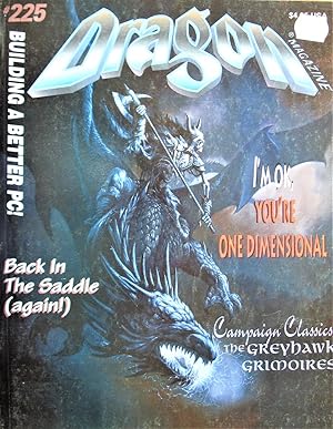 Bild des Verkufers fr Dragon Magazine #225. Vol. XX, No. 8 January 1996 zum Verkauf von Ken Jackson