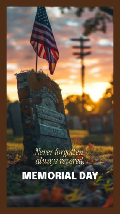 Instagram Story Video Maker for Memorial Day with an Animated Quote 8573