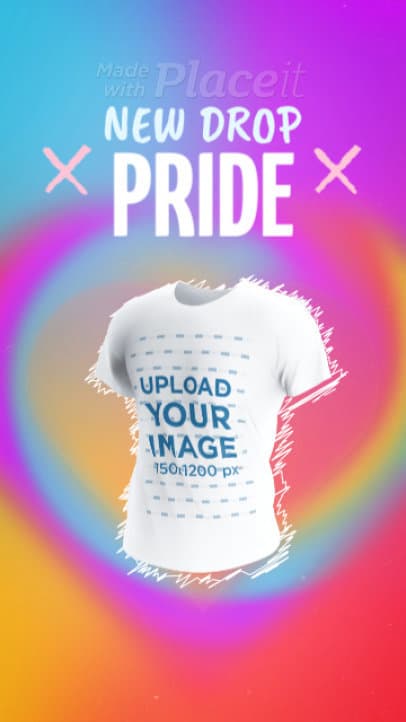 Pride-Themed Video Featuring a 3D Round-Neck T-Shirt  5498m 8586v