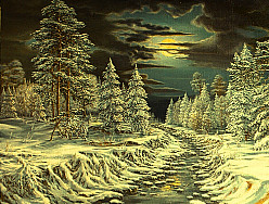 Лунный рассвет. Зимняя фантазия -1 х.м. 90,0-55,0 1998 