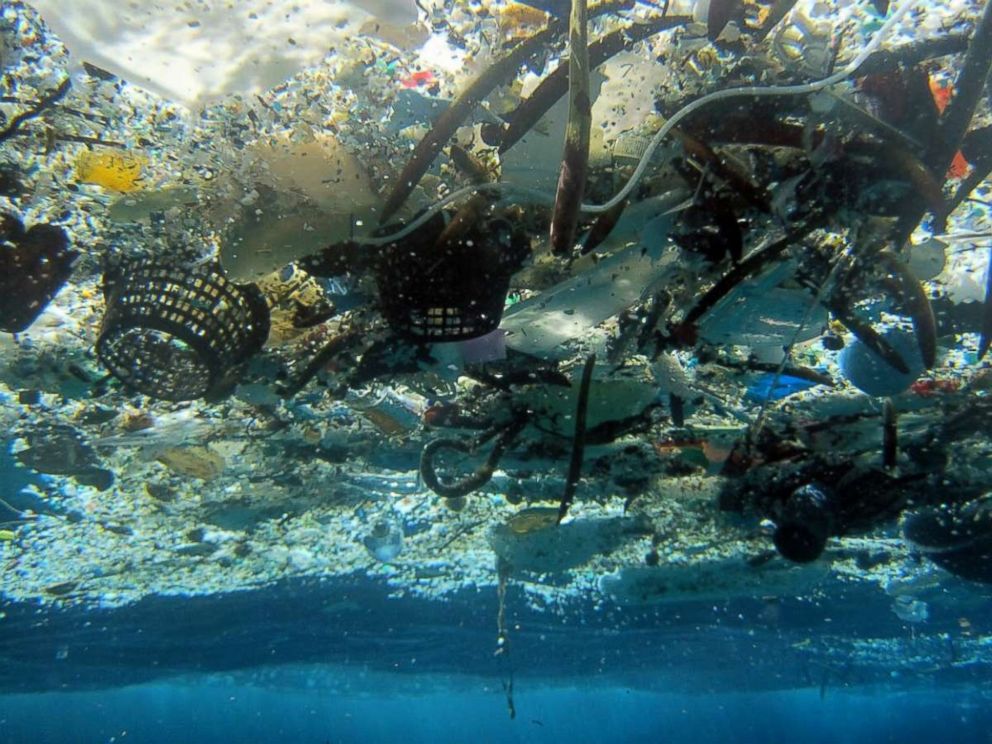 PHOTO: A photo provided by NOAA Pacific Islands Fisheries Science Center shows debris in Hanauma Bay, Hawaii in 2008. A 2014 study estimated nearly 270,000 tons of plastic is floating in the world's oceans.