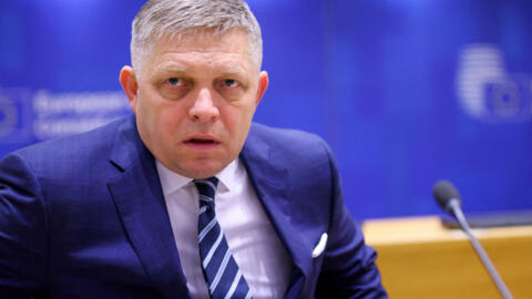 Slovakian Prime Minister Robert Fico attends a European Union leaders summit in Brussels, Belgium on March 22, 2024. 