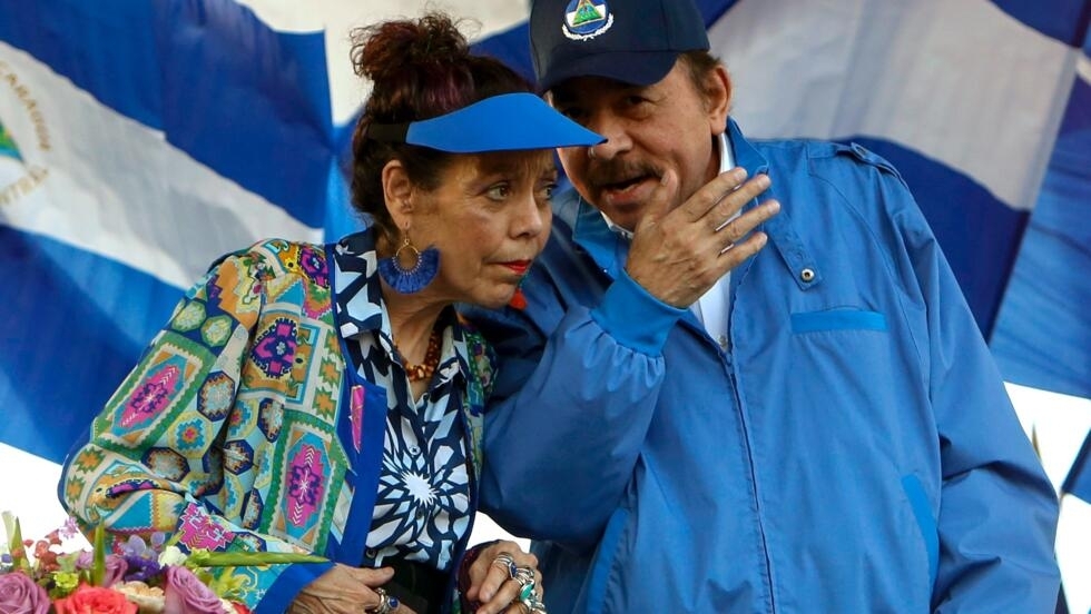 File photo of Nicaraguan President Daniel Ortega and his wife, Vice-President Rosario Murillo.