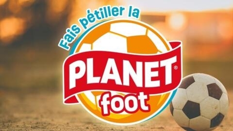 Le logo "Fais pétiller la PLANET foot"
