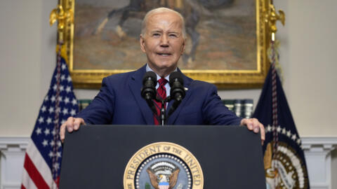 Tổng thống Mỹ Joe Biden, trong một phát biểu về xung đột Israel-Hamas, tại Nhà Trắng, Washington, ngày 02/05/2024.