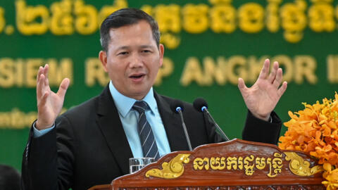 Hình minh họa: Thủ tướng Cam Bốt, Hun Manet phát biểu tại lễ khánh thành sân bay quốc tế Siem Reap-Angkor, công trình do Trung Quốc tài trợ, ngày 16/11/2023.