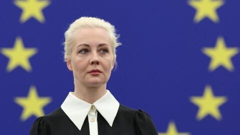 Юлия Навальная в Европарламенте, 28 февраля 2024 года.