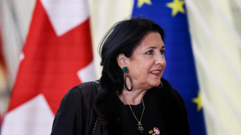 La présidente géorgienne Salomé Zourabichvili, lors d'une réunion au siège de l'UE à Bruxelles, le 13 mars 2023.