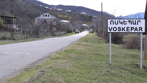 Въезд в приграничное село Воскепар на северо-востоке Тавушской области Армении, 27 марта 2024 г.