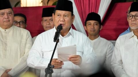 shugaban kasar Indonesia a yayin da yake jawabi