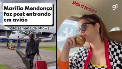 Marília Mendonça faz post entrando em avião