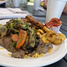 Hector's Kitchen - Carne Asada with Sweet Manduro and Savory Tostone