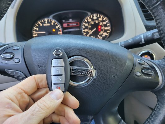 Photo of Locks By The Bay - Fairhope, AL, US. Locks By The Bay making a key for a 2021 Nissan Rogue after the customer lost all of their keys. http://www.locksbythebay.com