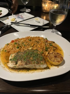 Photo of Southern Roots - Fairhope, AL, US. daily special: Halibut with cous cous