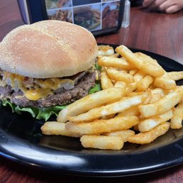 Primo's Grill & Deli - The St Louis Burger with grilled onions and a side of fries. So good!