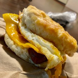 Meat Boss - Cottage Hill - Breakfast biscuit with Conecuh Sausage