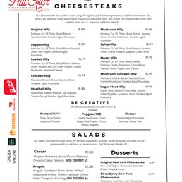 HillCrust Pizza - Cheesesteaks, Appetizers, Salads and Desserts.
