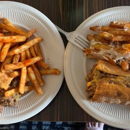T-Bone's Authentic Philly Style Cheesesteaks and Hoagies - Pizza cheesesteak 12" ranch fries and good ole fries