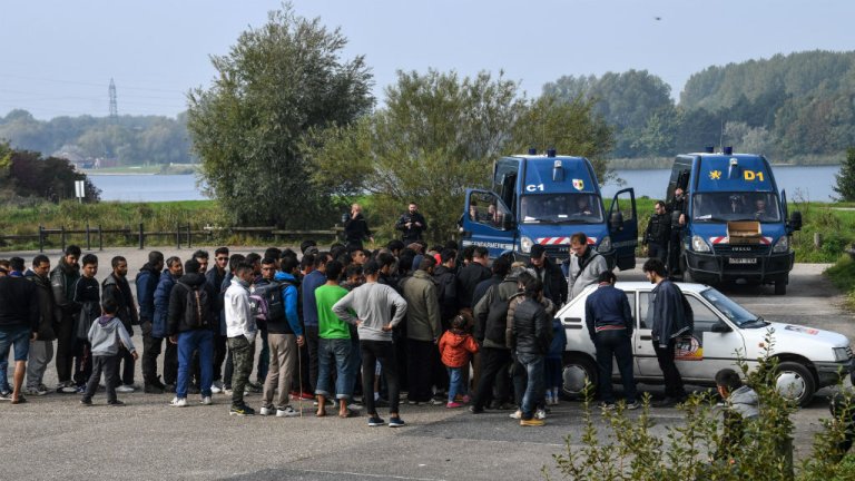 Migrants in Calais, northern France Credit: AFP, Phillipe Huguen