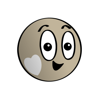 Cartoon illustration of Pluto